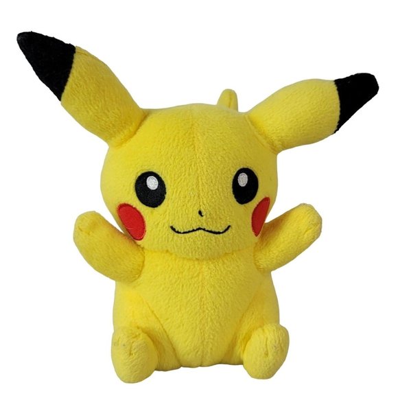 Pokemon Pikachu Plush Yellow 9" Stuffed Animal Toy 2013 Tomy Nintendo - Picture 1 of 11
